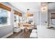 Kitchen breakfast nook with built-in bench seating at 1127 Clayton St, Denver, CO 80206