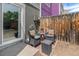 Cozy backyard patio with outdoor seating and a charming fire pit at 709 Arrow Ct, Lafayette, CO 80026
