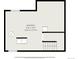 Layout of basement with stairs and dimensions of 22'9