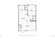 First-floor floor plan depicting the layout of the kitchen, dining room, and living room at 505 Detroit St, Denver, CO 80206