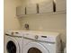 Functional laundry area with new washer and dryer offers convenience and efficiency for everyday chores at 1671 W Canal Cir # 221, Littleton, CO 80120