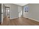 Bright bedroom features a neutral color palette and modern flooring at 1328 Holly St, Denver, CO 80220