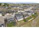 A stunning aerial perspective highlights the property's location within a vibrant, growing residential community at 2351 Monte Vista St, Fort Lupton, CO 80621