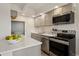 Modern kitchen features stainless steel appliances and white countertops at 655 N Pearl St # 301, Denver, CO 80203