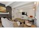 Cozy living room with a fireplace and stylish furnishings at 655 N Pearl St # 301, Denver, CO 80203