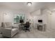 Finished basement creates a perfect office space and features a lovely view from the window at 619 Brennan Cir, Erie, CO 80516