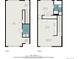 First floor floorplan of the home with living room, entry and bath at 722 W 6Th Ave, Denver, CO 80204