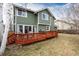 A backyard featuring a deck with furniture, accessed by sliding glass doors, extending the living space outdoors at 19634 E Clear Creek Trl, Parker, CO 80134