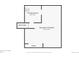 Floor plan of the basement featuring a finished area, laundry room, closet, and stairs at 2173 S Ouray St, Aurora, CO 80013