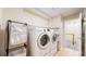 Laundry room equipped with full-size washer and dryer at 2225 S Lima Ct, Aurora, CO 80014
