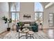 Inviting living room featuring large windows, comfortable seating, stylish decor, and ample natural light at 1737 Jules Ct, Highlands Ranch, CO 80126