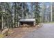 Convenient woodshed fully stocked and easily accessible from the paved road at 10419 Christopher Dr, Conifer, CO 80433