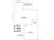 Floor plan of unfinished basement features a staircase, storage area, and covered porch above at 8981 Bellsong Circle Cir, Littleton, CO 80125