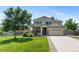 Charming two-story home with landscaped front yard, inviting entrance, and attached two-car garage at 201 Shenandoah Way, Brighton, CO 80603