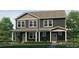 Charming gray two-story home with well-maintained lawn and inviting front porch at 1380 S Boston Ct # B, Denver, CO 80247