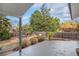 Charming patio with outdoor seating and a well maintained fence provides privacy and is great for entertaining at 2395 W Davies Ave, Littleton, CO 80120