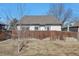 View of backyard, showcasing the home's exterior and privacy fence at 479 W Jamison Cir, Littleton, CO 80120