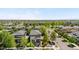Neighborhood aerial showcasing tree-lined streets, well-maintained homes, and community green spaces at 9154 E 37Th Ave, Denver, CO 80238