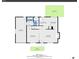 First floor plan for home layout showing kitchen, living room, dining room, garage, laundry, and porch at 807 Mobile St, Aurora, CO 80011