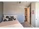 Cozy bedroom features soft, neutral walls and carpet, providing a serene space at 1868 Makley Loop, Castle Rock, CO 80104