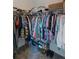 Organized walk-in closet with ample hanging space, shelving and space for shoes at 1868 Makley Loop, Castle Rock, CO 80104