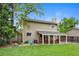 Spacious backyard with a covered patio, lush lawn, and mature trees, great for relaxation and recreation at 8433 S Painted Sky St, Highlands Ranch, CO 80126