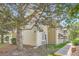 Exterior side view of condo building featuring landscaped lawn and private balconies at 8225 Fairmount Dr # 104, Denver, CO 80247