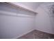 Walk-in closet with neutral carpet, white walls, and rod and shelf storage at 131 Fox St, Denver, CO 80223