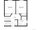 Upper floor plan featuring two bedrooms and one bath at 18 Brixham Ct, Castle Pines, CO 80108