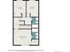 Upstairs floor plan showing two bedrooms, hall, two bathrooms, walk-in closet and primary bedroom at 715 Mockingbird St, Brighton, CO 80601