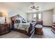 Comfortable bedroom featuring carpet, ceiling fan and natural light at 23774 E 36Th Pl, Aurora, CO 80019