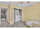 Bedroom with plush carpet, natural light, ceiling fan, built-in storage, and cozy decor at 5166 Trails Edge Ln, Castle Rock, CO 80104