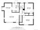 Detailed floor plan showcasing layout, including living room, kitchen, bedrooms, dining area, and total square footage at 755 S Clay St, Denver, CO 80219