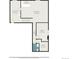 Take a tour of this basement's floor plan featuring a recreation room, bedroom, bar and storage at 6021 Lynx Creek Cir, Erie, CO 80516