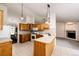 Well-equipped kitchen leading to living and dining areas for easy entertaining at 5685 Columbine Ridge Rd, Elizabeth, CO 80107