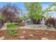 Beautiful backyard featuring a covered patio and lush landscaping at 236 E Fair Ln, Centennial, CO 80121