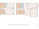 Detailed floor plan showcasing the layout of the home's kitchen, bedrooms, and living spaces on both floors at 2646 S Pagosa Way, Aurora, CO 80013