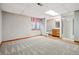 Spacious finished basement with carpet, recessed lighting, window view, and bath at 13313 Cherry Cir, Thornton, CO 80241