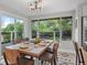 Bright dining area with large windows, a modern chandelier, and backyard views at 794 W Elati Cir, Littleton, CO 80120
