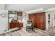 Chic bedroom featuring a murphy bed, floating shelves, and stylish fixtures for a modern aesthetic at 1423 Dahlia St, Denver, CO 80220