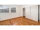 Clean, bright bedroom with hardwood floors and closet space at 6731 S Ivy Way # A5, Centennial, CO 80112