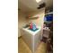 Laundry room featuring modern washer and dryer at 7863 S Harrison Cir, Centennial, CO 80122