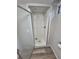 An enclosed stand up shower stall with sliding door at 12058 E Virginia Pl, Aurora, CO 80012