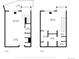 Detailed floor plan showcasing the layout of the home's two floors with dimensions for each room and bathroom at 1620 Little Raven St # 109, Denver, CO 80202