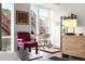 Small home office space with a view of the building's exterior at 1620 Little Raven St # 109, Denver, CO 80202
