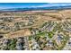 Gorgeous aerial view of a community with beautiful mountain views at 1805 Parkdale N Cir, Erie, CO 80516