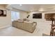 Finished basement featuring a comfortable seating area and entertainment at 3765 W 88Th Ct, Westminster, CO 80031