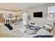 Open floor plan showcasing the kitchen, dining, and living areas, perfect for entertaining and modern living at 3765 W 88Th Ct, Westminster, CO 80031