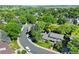 Aerial view showcases a serene neighborhood and the well-maintained property at 3726 E Nichols Ave, Centennial, CO 80122