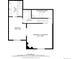 Basement floorplan showing a large living area, bedroom and bathroom at 18242 E Bethany Pl, Aurora, CO 80013